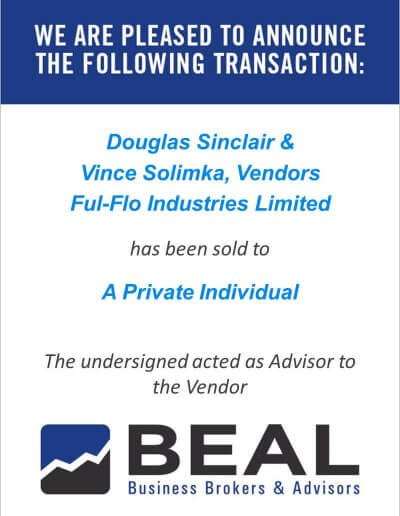 Douglas Sinclair & Vince Solimka, Vendors Ful-Flo Industries Limited